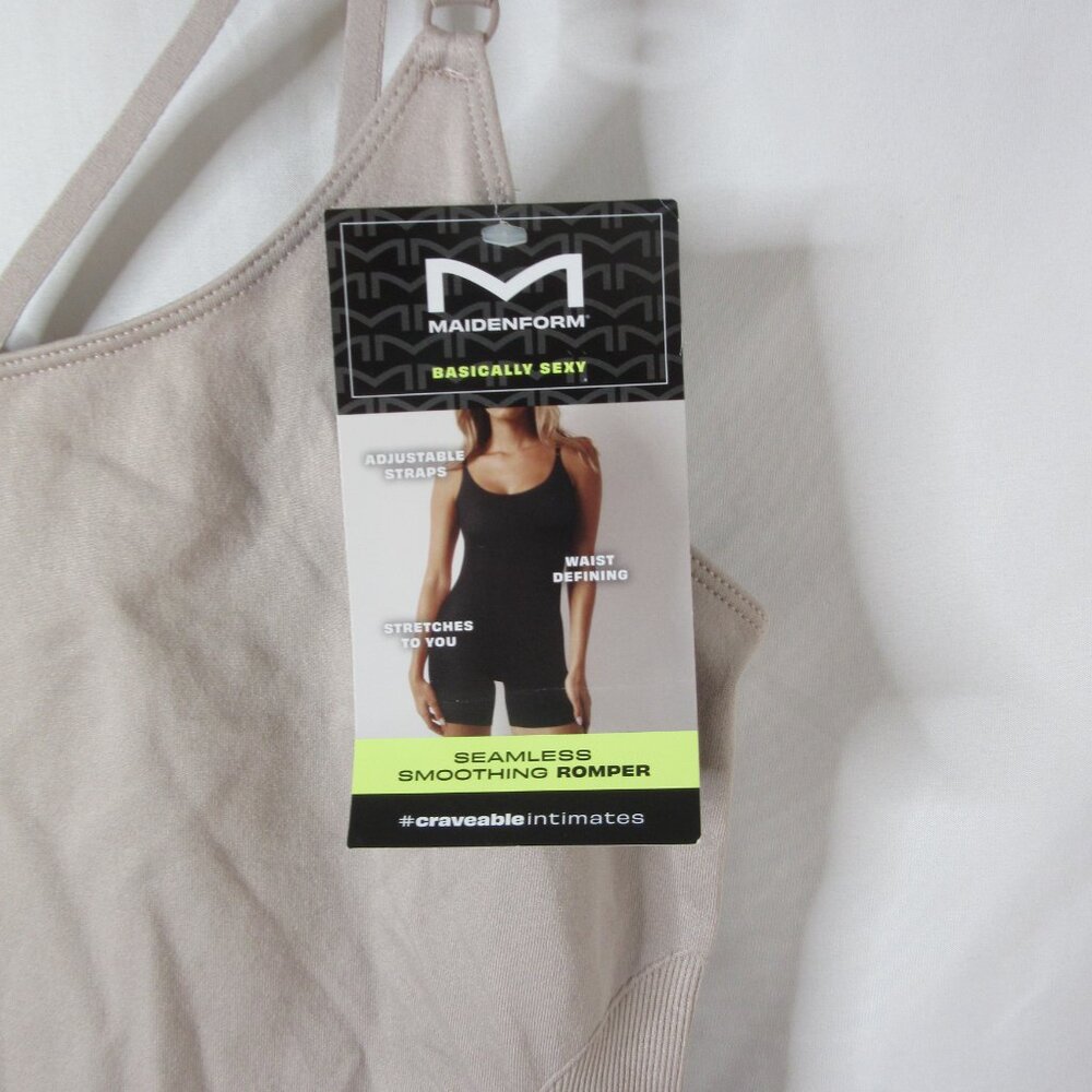Maidenform Shapewear Body Suit Seamless Smoothing Romper Nude Size XL NWT - Picture 5 of 8